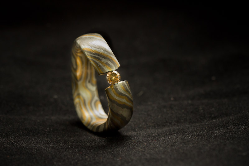 Anh�nger mokume gane